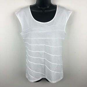 NEW Ann Taylor Shirt Top Blouse Scoop‎ Neck Large